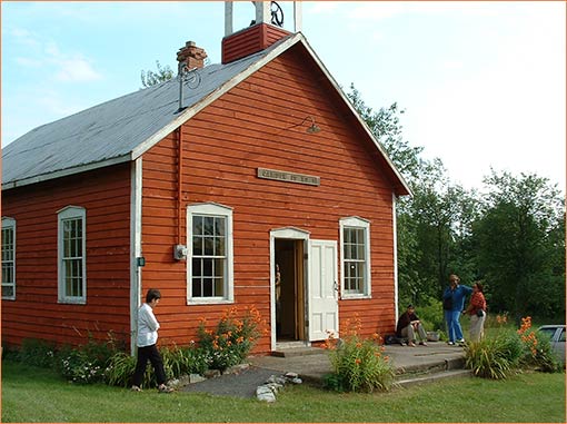 Desmond, Ontario's red schoolhouse, home to the annual Poetry Primer